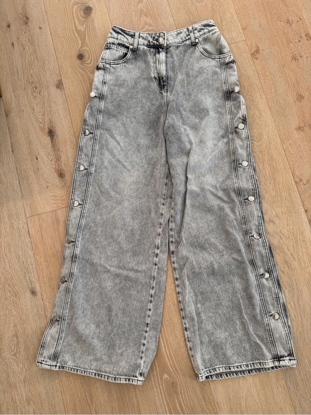 IRO Andreea Wide-Leg Jeans (Mixed Grey) / Size 38 - Picture 4 of 6